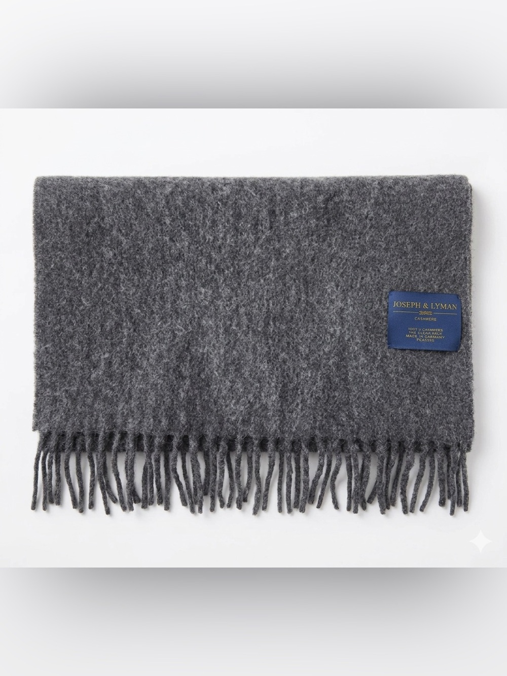Joseph & Lyman Charcoal Gray Cashmere Scarf